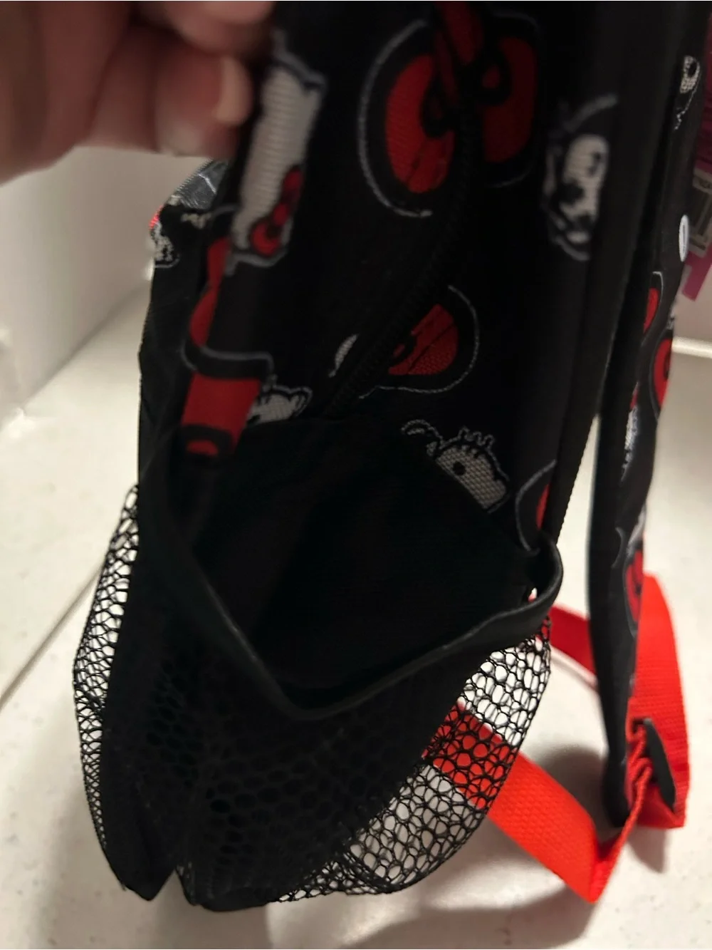 Hello Kitty Black Backpack with Red Bow Accents